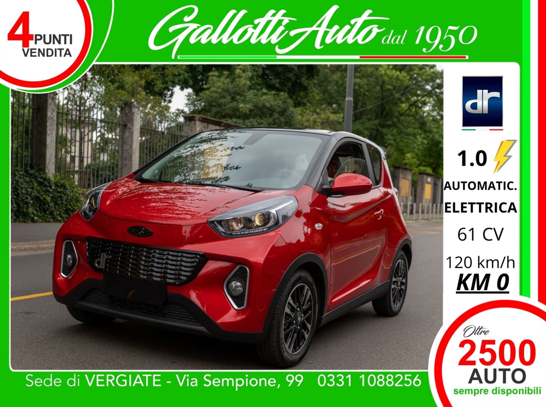 DR 1.0 EV AUTOMATICA ELETTRICA 61cv - Gallotti Auto